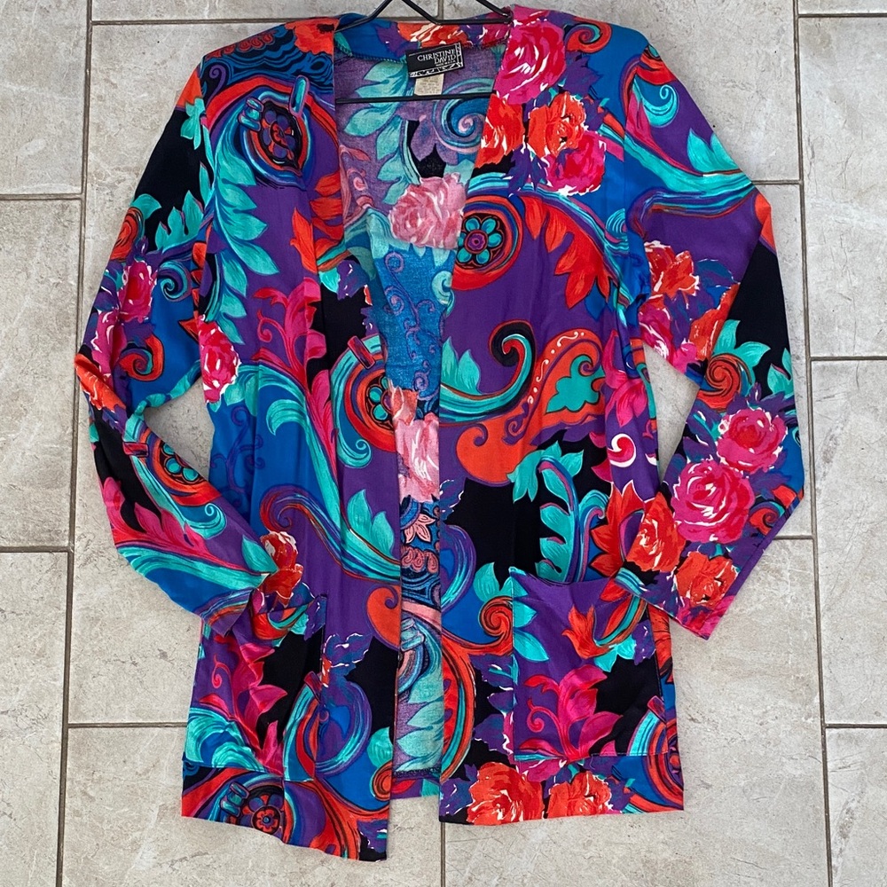 Christine David 80’s USA Vintage Colorful Cardigan